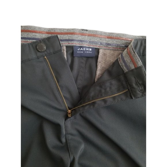 Men's Jachs New York Flat Front Comfort Waist Stretch Performance Black Shorts - Picture 5 of 14